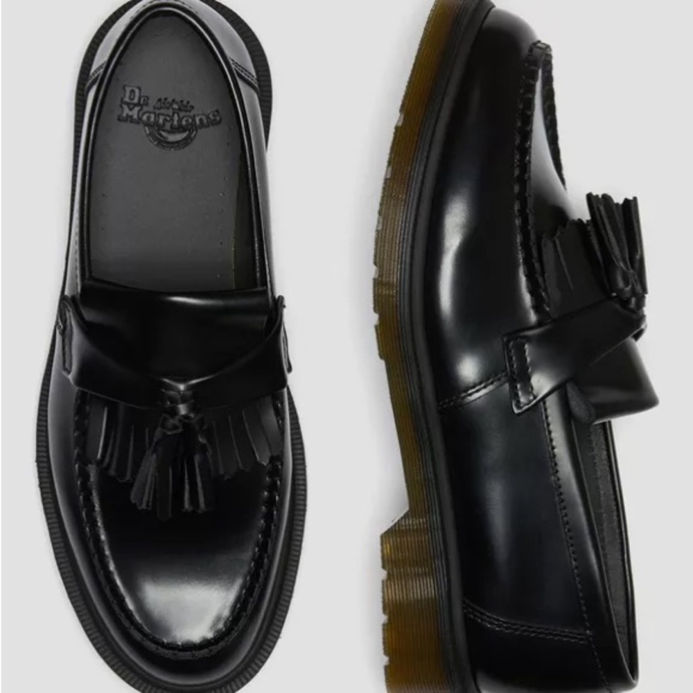 Dr. Martens Glossy Black Tassel Loafers
